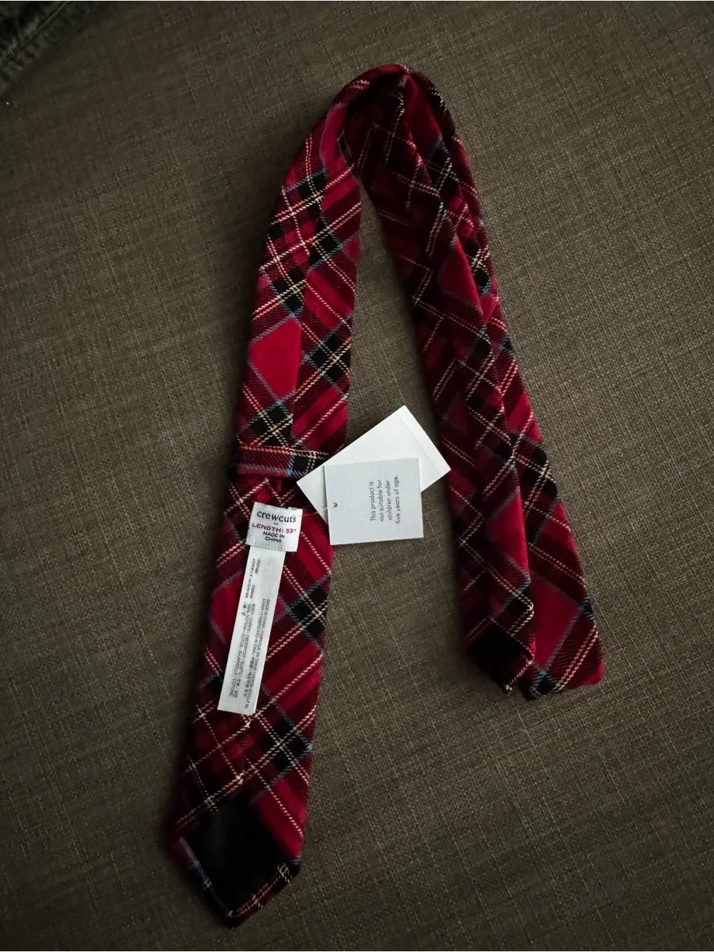 J. Crew Crewcuts Boy’s Red Plaid Tie